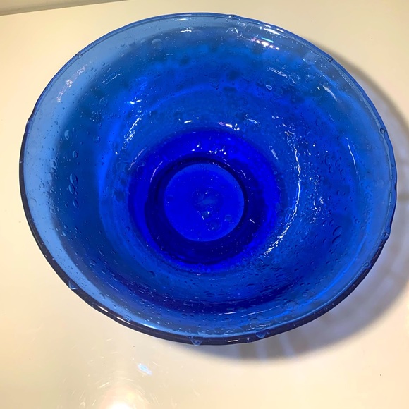 Murano Bubble Art Glass 11” Serving or Fruit Bowl - Picture 2 of 11